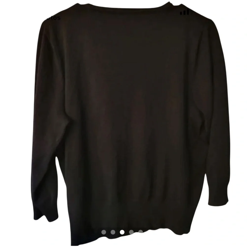 Cable & gauge dark charcoal, gray cardigan, embellished with beautiful bling XL